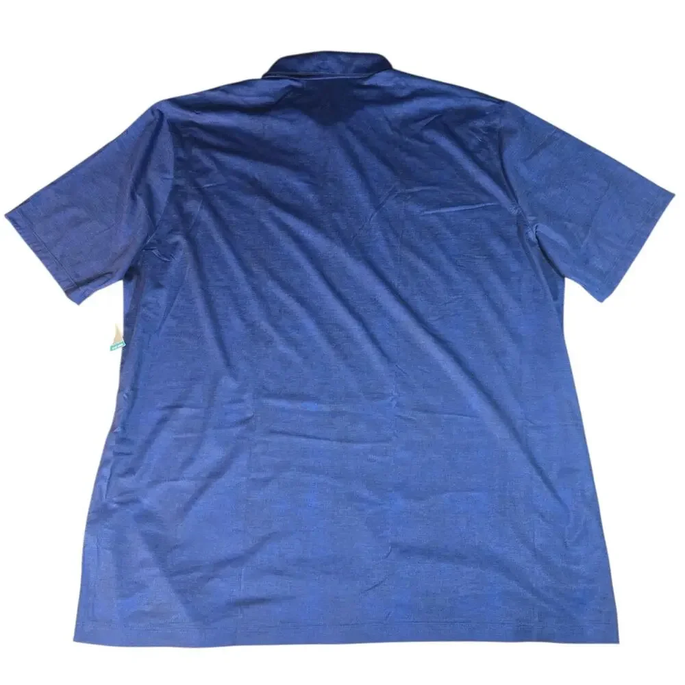 NWT Nike Golf Dri-FIT Heathered Royal Blue Polo Golf Shirt Men's Size XXL Aevex